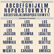 Load image into Gallery viewer, Custom Cream Navy Performance Golf Polo Shirt