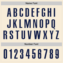 Load image into Gallery viewer, Custom Cream Navy Performance Golf Polo Shirt