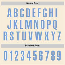 Load image into Gallery viewer, Custom Cream Light Blue Performance Golf Polo Shirt