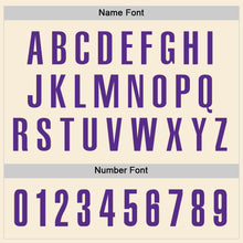 Load image into Gallery viewer, Custom Cream Purple Performance Golf Polo Shirt