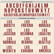 Load image into Gallery viewer, Custom Cream Crimson Performance Golf Polo Shirt