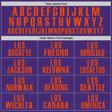 Load image into Gallery viewer, Custom Purple Orange Performance Golf Polo Shirt