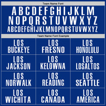 Load image into Gallery viewer, Custom Royal White Performance Golf Polo Shirt