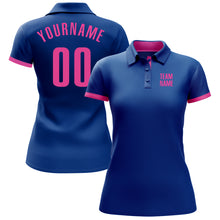 Load image into Gallery viewer, Custom Royal Pink Performance Golf Polo Shirt