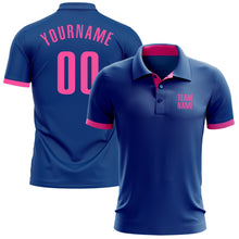 Load image into Gallery viewer, Custom Royal Pink Performance Golf Polo Shirt