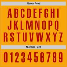 Load image into Gallery viewer, Custom Gold Red Performance Golf Polo Shirt