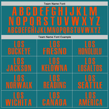 Load image into Gallery viewer, Custom Teal Orange Performance Golf Polo Shirt