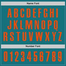 Load image into Gallery viewer, Custom Teal Orange Performance Golf Polo Shirt