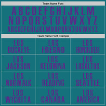 Load image into Gallery viewer, Custom Teal Purple Performance Golf Polo Shirt