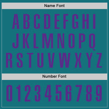 Load image into Gallery viewer, Custom Teal Purple Performance Golf Polo Shirt