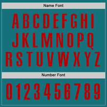 Load image into Gallery viewer, Custom Teal Red Performance Golf Polo Shirt