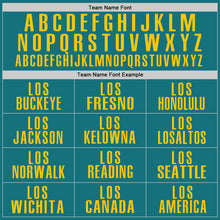 Load image into Gallery viewer, Custom Teal Yellow Performance Golf Polo Shirt