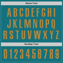 Load image into Gallery viewer, Custom Teal Old Gold Performance Golf Polo Shirt