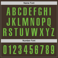 Load image into Gallery viewer, Custom Brown Neon Green Performance Golf Polo Shirt