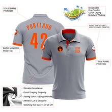 Load image into Gallery viewer, Custom Gray Orange Performance Golf Polo Shirt