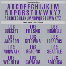 Load image into Gallery viewer, Custom Gray Purple Performance Golf Polo Shirt