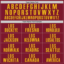 Load image into Gallery viewer, Custom Crimson Yellow Performance Golf Polo Shirt