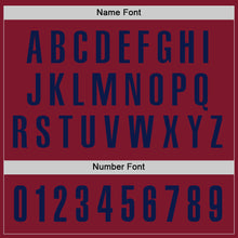 Load image into Gallery viewer, Custom Crimson Navy-Yellow Performance Golf Polo Shirt