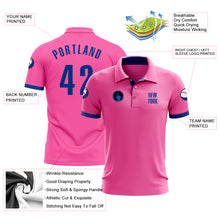 Load image into Gallery viewer, Custom Pink Royal Performance Golf Polo Shirt
