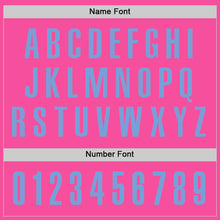 Load image into Gallery viewer, Custom Pink Light Blue Performance Golf Polo Shirt