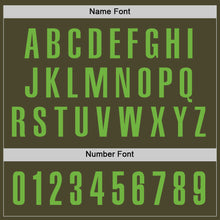 Load image into Gallery viewer, Custom Olive Neon Green Performance Salute To Service Golf Polo Shirt