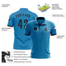 Load image into Gallery viewer, Custom Panther Blue Black Performance Golf Polo Shirt