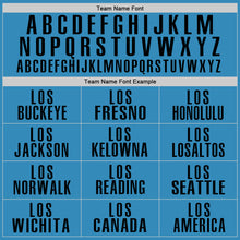 Load image into Gallery viewer, Custom Panther Blue Black Performance Golf Polo Shirt