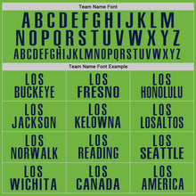 Load image into Gallery viewer, Custom Neon Green Navy Performance Golf Polo Shirt