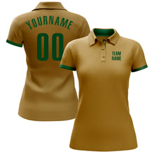 Load image into Gallery viewer, Custom Old Gold Green Performance Golf Polo Shirt