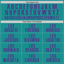 Load image into Gallery viewer, Custom Aqua Purple Performance Golf Polo Shirt