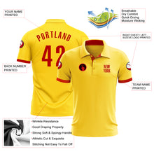 Load image into Gallery viewer, Custom Yellow Red Performance Golf Polo Shirt