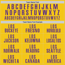 Load image into Gallery viewer, Custom Yellow Purple Performance Golf Polo Shirt