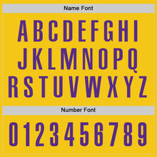 Load image into Gallery viewer, Custom Yellow Purple Performance Golf Polo Shirt