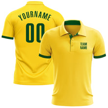 Load image into Gallery viewer, Custom Yellow Green Performance Golf Polo Shirt
