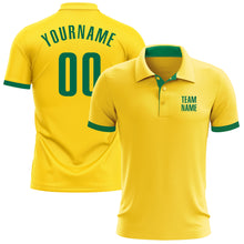 Load image into Gallery viewer, Custom Yellow Kelly Green Performance Golf Polo Shirt