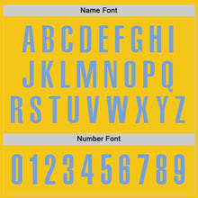 Load image into Gallery viewer, Custom Yellow Light Blue Performance Golf Polo Shirt