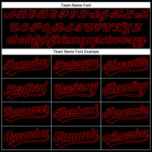 Load image into Gallery viewer, Custom Black Red Performance Vapor Golf Polo Shirt