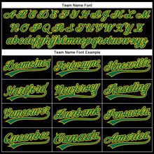 Load image into Gallery viewer, Custom Black Kelly Green-Yellow Performance Vapor Golf Polo Shirt