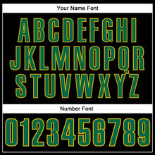 Load image into Gallery viewer, Custom Black Kelly Green-Yellow Performance Vapor Golf Polo Shirt
