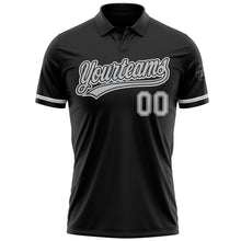 Load image into Gallery viewer, Custom Black Gray-White Performance Vapor Golf Polo Shirt