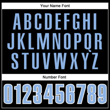 Load image into Gallery viewer, Custom Black Light Blue-White Performance Vapor Golf Polo Shirt