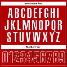 Load image into Gallery viewer, Custom Red White Performance Vapor Golf Polo Shirt