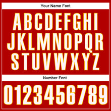 Load image into Gallery viewer, Custom Red White-Yellow Performance Vapor Golf Polo Shirt