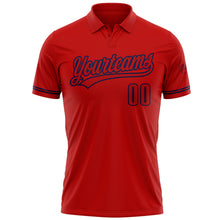 Load image into Gallery viewer, Custom Red Red-Navy Performance Vapor Golf Polo Shirt