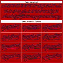 Load image into Gallery viewer, Custom Red Red-Navy Performance Vapor Golf Polo Shirt