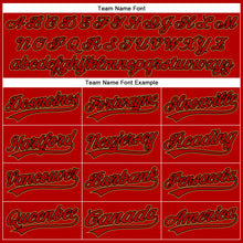 Load image into Gallery viewer, Custom Red Red Black-Old Gold Performance Vapor Golf Polo Shirt