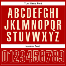 Load image into Gallery viewer, Custom Red Red-Cream Performance Vapor Golf Polo Shirt