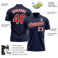 Load image into Gallery viewer, Custom Navy Red-White Performance Vapor Golf Polo Shirt