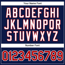 Load image into Gallery viewer, Custom Navy Red-White Performance Vapor Golf Polo Shirt