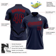 Load image into Gallery viewer, Custom Navy Navy-Red Performance Vapor Golf Polo Shirt